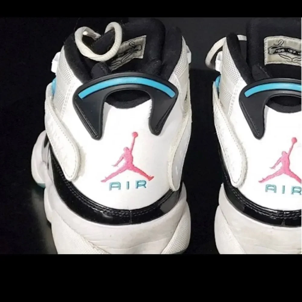 Nike Jordan 6 Rings Patent White Black Pink SOUTHBEACH Miami CK0017-100 Sz 9.